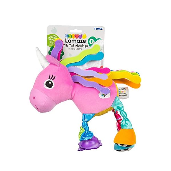 LAMAZE Тilly Twinklewings - Clip on Pram & Pushchair Newborn Baby Toy, Unicorn Toy, Sensory Toy for Babies Boys & Girls… – Bild 8