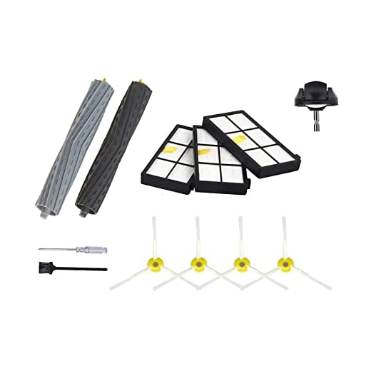 Kit de acessórios de peças de reposição para iRobot Roomba 800 900 Series 850 805 860 861 866 870 871 880 890 960 980 981 985 Aspirador de pó, 1 roda giratória, escova de rolo, 4 escovas laterais,