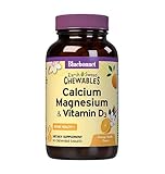 Bluebonnet Nutrition Calcium Magnesium Plus Vitamin D3 Earthsweet, Bone Health & Muscle Relaxation, Soy-Free, Gluten-Free, Kosher, Dairy-Free,90 Orange Vanilla Flavored Chewable Tablets