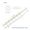 PH PandaHall 10pcs Adjustable Bracelet Chain, 12mm Bracelet Bezel Settings for Jewelry Making with 6 Tray Blank, 60pcs 12mm Clear Glass Cabochons for DIY Bracelets Making, Silver & Golden #3