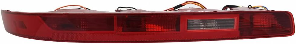 KarParts360 For Audi Q7 2007-2015 Tail Light Driver and Passenger Side | Pair | Red and Clear Lens | On Bumper | PMMA Plastic | Replacement For AU2805103, AU2804103 | 4L0945096A, 4L0945095A