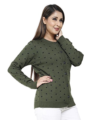 Image of Modeve Women's Acrylic Blend Cardigan /Round Neck Sweater For Winter