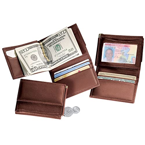 Royce Leather CLIP Wallet, Coco (114-COCO-5)