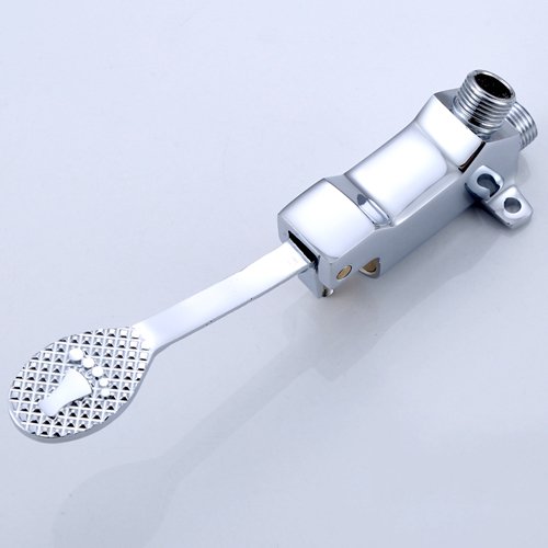 Mischbatterie Gesundheitsschalter Ventil Fußtyp Wasserhahn Schritte Wasserhahn Labor Krankenhaus Lebensmittelfabrik Spüle Einzelner Kaltwasserhahn Wasserhahn (Größe : Single Foot Valve)