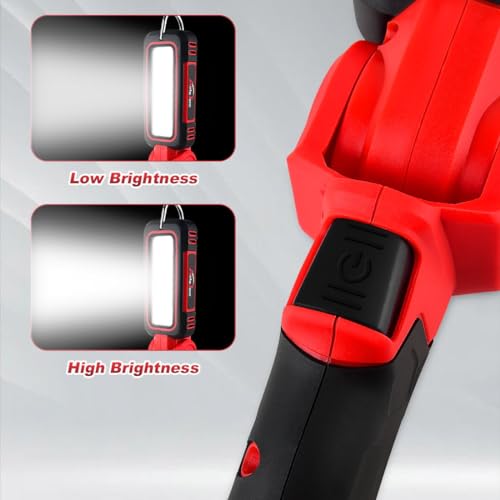 AUTOJARE Cordless LED Work Light for Milwaukee m18 18V 2500LM Battery Light with Hook Portable Inspection Light for Car Repair, Workshop, Camping, Outdoor (2 Modes, NO Battery)