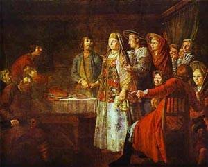 Peinture à l'huile Reproductions de Signing de Marriage Contract : cadeau de mariage idéal