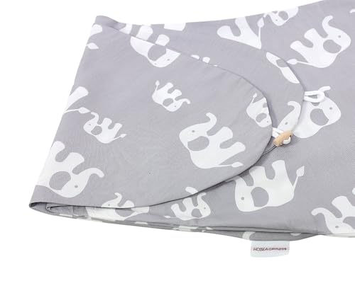 HOBEA-Germany Fodera per cuscino da allattamento per cuscino da allattamento 190cm in diversi colori e disegni (Elefante Famiglia)