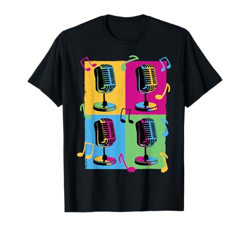 Pop Art - Vintage Retro Microphone - Music Recording Artist T-Shirt