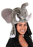 elope Elephant Sprazy Toy Costume Hat - Adjustable Fit with Stuffed Tusks and Trunk