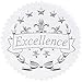 96 Award Stickers - Silver Certificate Seals, Excellence Star Stickers for Award Certificates