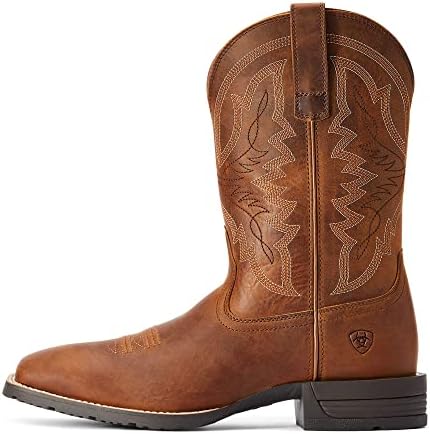 Ariat Mens Hybrid Ranchwork Western Boot Thatch Brown 9 | Image 4