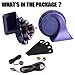 Car Horn Truck Horns 12V,BANHAO Train Horn Waterproof High Low Dual Tone Universal Fit Super Loud Electric Snail Horns Kit for all 12V vehicles, RVs, pickups and off-road cars (with button)