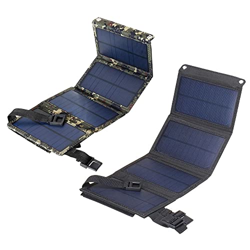 Cargador solar portátil HUIOP de 20W con USB y paneles plegables exteriores