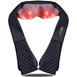 Mynt Shiatsu Shoulder and Neck Massager with Heat,Electric Back Massage Pillow with 8 3D Deep Kneadi