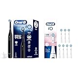【セット買い】ブラウン 電動歯ブラシ オーラルB iO2S (電動初心者の決定版) iOS21D90BK ブラック 【Amazon.co.jp限定】 + 替えブラシ オーラルB iO 正規品 ジェントルケア 1.5年分 (7本) 【iOシリーズ専用】 iORBSW-7EL ホワイト