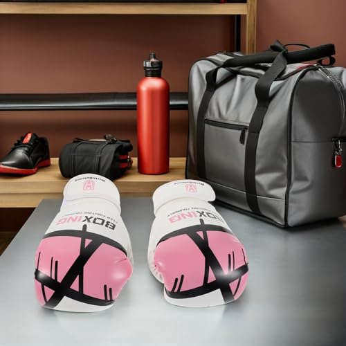 Guantes de boxeo resistentes con cuero de PU y ventilación para saco de boxeo 5