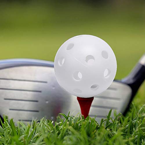 Practice Golf Balls, 25 Pack Plastic Airflow Hollow Golf Balls For Driving Range, Swing Training, Lightweight, Training Golf Balls Indoor/Outdoor Use (White) #TOP4