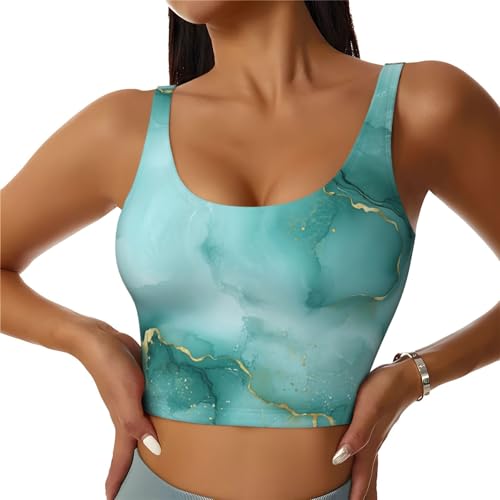 Camiseta sin mangas Mexpekil de leopardo para entrenamiento y yoga de mujer