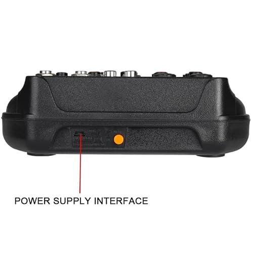 TAVOSOP DJ Audio Mixer, DJ Mixers 4 Channel Sound Board with Bluetooth, Sound Mixer Board XRL/1/4" Interface, USB/MP3 Computer Input 48V Phantom Power Stereo DJ Studio Streaming KTV Stage