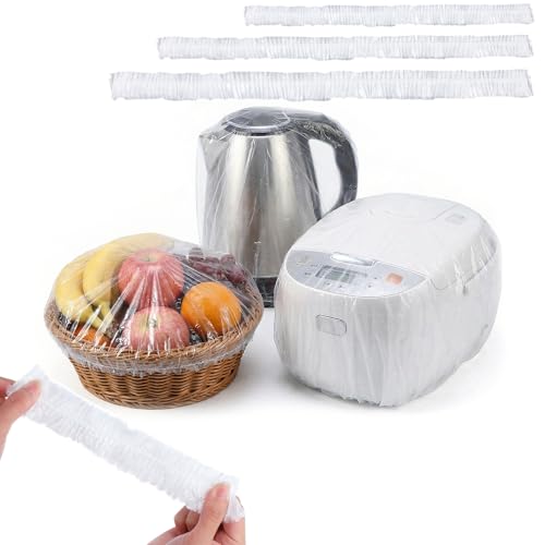 30 PCS Kitchen Appliance Dust Covers, Disposable Thickened Plastic Cover Clear Elastic Dust Cover for Air Fryer Slow Cooker Coffee Maker Toaster Oven Cooker Accessories (3 Sizes)