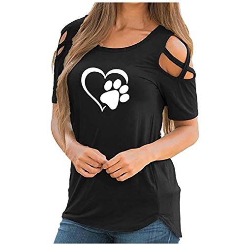 WOCACHI Womens Summer Tshirt Teen Girls Cute Cat Print EO Long Sleeve Shirts Blouses Tops 2022 O Neck Flowy Casual Fashion Ladies New Loose Adorable Tee Under 5 Dollars Deals