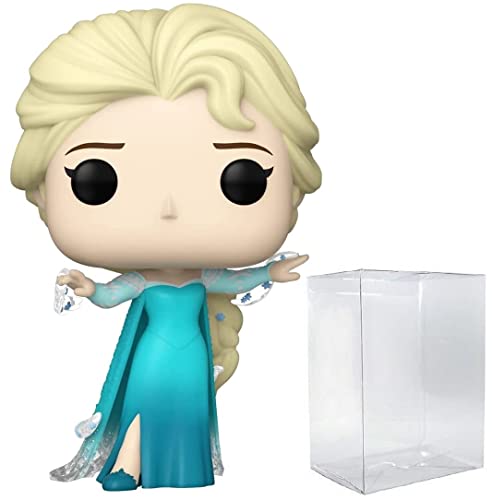 POP Disney: Disney 100 - Figura de vinilo Frozen Elsa Funko (empaquetado con funda protectora de caja compatible), multicolor, 3.75 pulgadas
