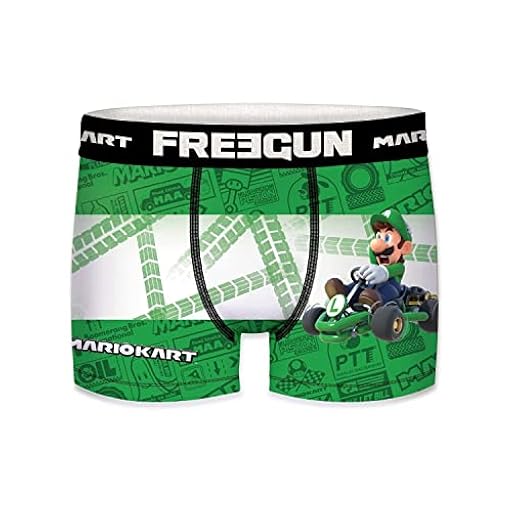 FREEGUN L - Calzoncillo bóxer Mario Bros-Kart Luigi para Hombre Microfibra. | Ya disponible en tu tienda friki favorita! En mundofriki.es!