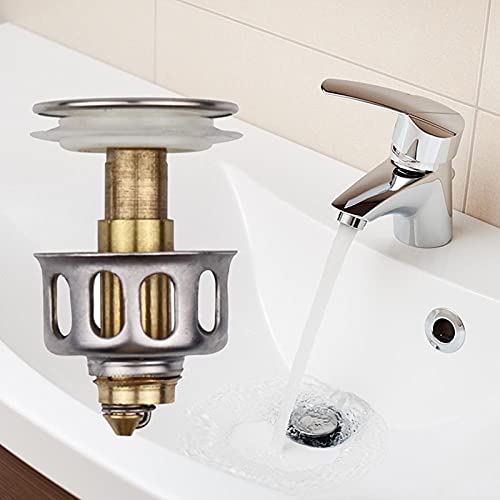 Filtro de drenaje para lavabo de baño universal tapón desagüe click clack 8