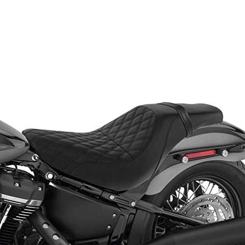 PEGSTREAMLINER Black Driver Passenger Seat Fit for Harley Street Bob Softail FLHC 2018-2023 19 Deluxe, Heritage Classic, Heritage Classic 114