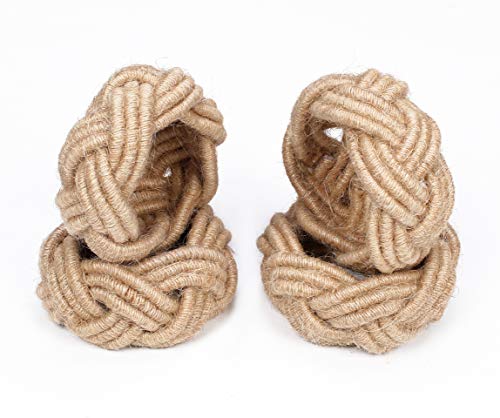 Life By Cotton Handmade, Classic Braided Jute Burlap Napkin Rings Set Of 12 (Natural) - Hand Made By Skilled Artisans - A Beautiful Complement To Your Dining Table Décor #TOP3
