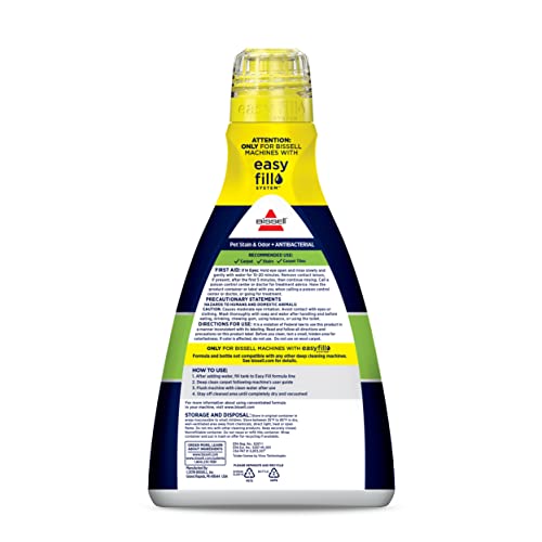 Image of Bissell Pet Stain & Odor plus Antibacterial 2 in 1 Carpet Formula, 40 Fl Oz (Pack of 4)