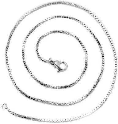 Merdia Unisex Stainless Steel Metal 1.2MM Chain Necklace [Jewelry]