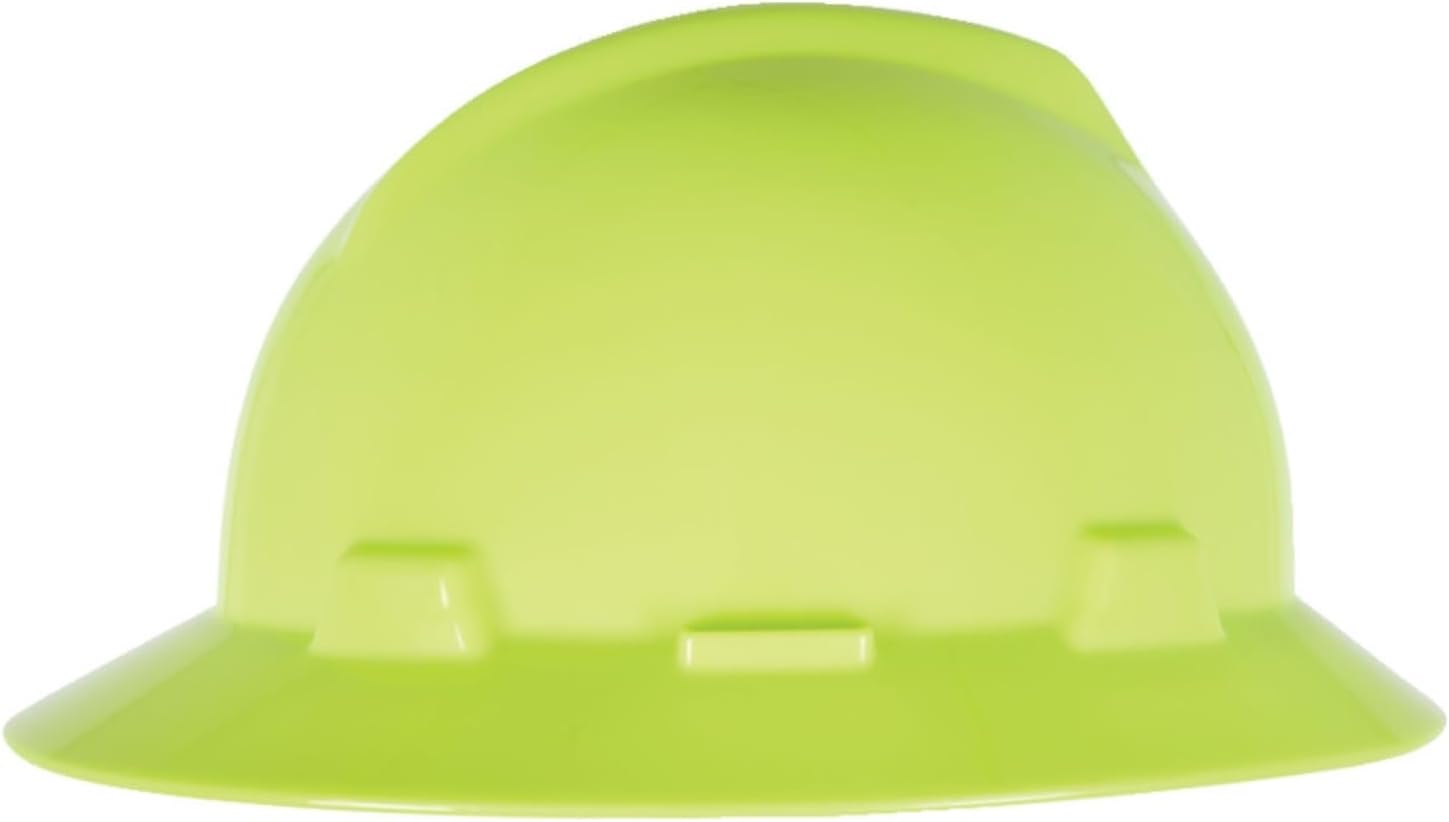 V-Gard Full-Brim Hard Hat with Suspension - Polyethylene Shell, Superior Impact Protection and Self Adjusting Crown Straps - Standard Size Hard Hat