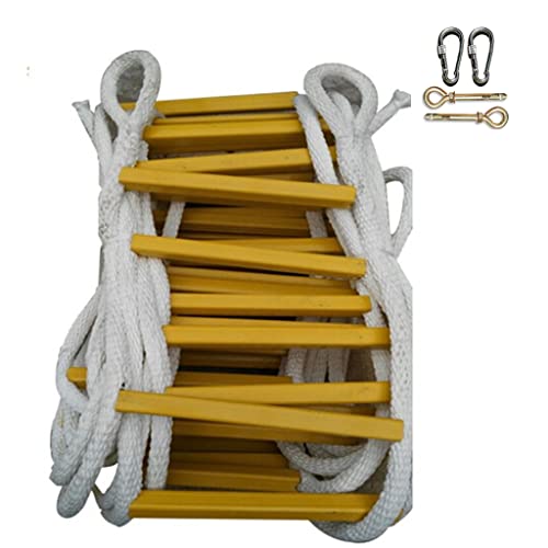 LUMSGN Échelle de Secours Pliable, échelle de Secours d'urgence, Corde de Sauvetage, Auto-Sauvetage, Sauvetage, Escalade, 20 m