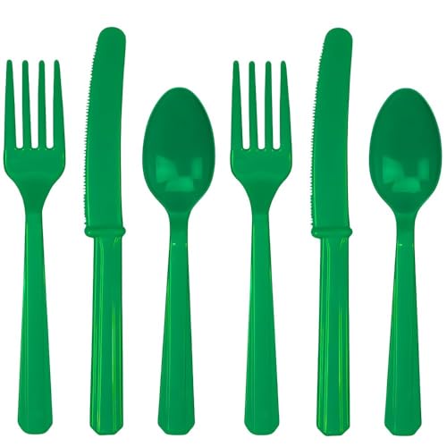 ASST PL CUTLERY - FESTIVE GRN (12/96)
