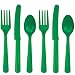 Amscan Assorted Plastic Cutlery | Festive Green | Pack of 24| Party Supply - 4546.03