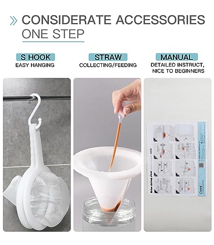 Clscea Baby Brine Shrimp net Sieve 80 Mesh 200 Mesh kit for Brine Shrimp Hatchery Come with Replacement net and Storage Tubes (7PCS Parts) - Image 3