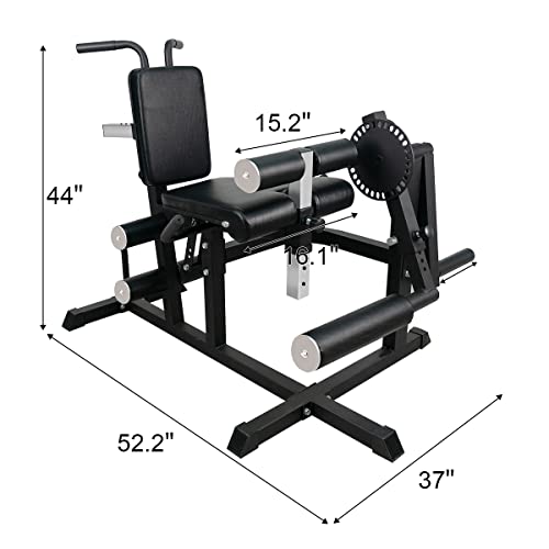 Spart Leg Curl And Leg Extension Machine, Multifunctional Lower Body Specialty Machine For Sitting / Horizontal / Lying Leg Curl Extension, Waist,Quads,Hamstrings,Ab Core Training, Home Gym Equipment #TOP1