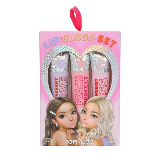 Depesche 13142 TOPModel Beauty and Me-Holo Set con 3 Brillos de Labios Brillantes en Tonos Rosas, con fragancias afrutadas, Multicolor, One Size
