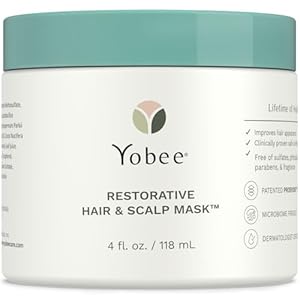 Yobee Restorative Scalp Mask – Dry Scalp Treatment Hair Mask – Probiotic Extracts, Organic Honey, Turmeric, Vitamin B12 – Natural Dry, Itchy, Sensitive Scalp and Dandruff Relief – for Adults, 4 fl oz