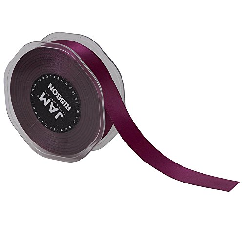 Jam Paper Double Faced Satin Ribbon - 7/8 Inch Wide X 25 Yards - Burgundy/Wine - Sold Individually #TOP1