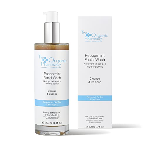The Organic Pharmacy Peppermint Facial Wash, For Cleansing And Balancing Oily, Combination, Or Blemished Skin, 3.4 Ounce / 100 Ml #TOP1
