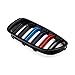 SNA M Color F10 Grille, Front Kidney Grill for 2010-2016 BMW 5 Series F10 F11 And F10 M5 (Double Slats Gloss Black Grill, 2-pc Set)