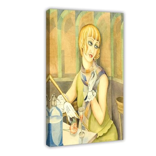 Portrait de Lili Elbe par Gerda Wegener impression sur toile pour salon moderne 50x76 cm