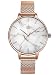 Produktbild Alienwork Armbanduhr Damen Roségold Metall Mesh Armband Edelstahl Weiss Ultra-flach Elegant
