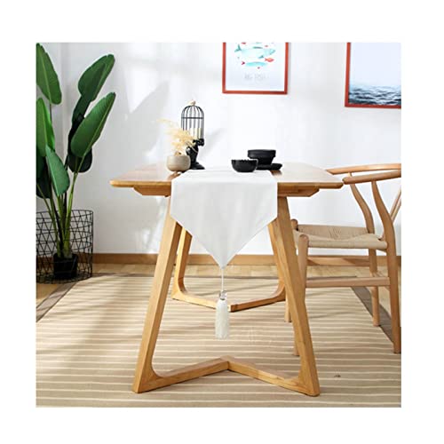 Chemin de table coton blanc pour protéger et décorer une table longue