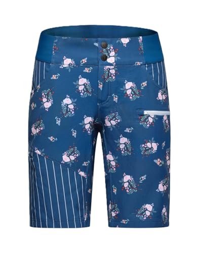SHREDLY All Time 11" Mid-Rise Bike Shorts for Women | Lightweight, Comfortable & Durable | Trail Ready | Blooming Stripes | 0