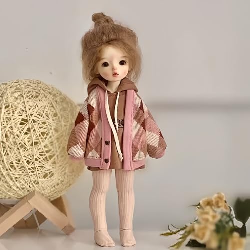 Vêtements de poupée Bjd souples pour habillage facile 1/6 marron