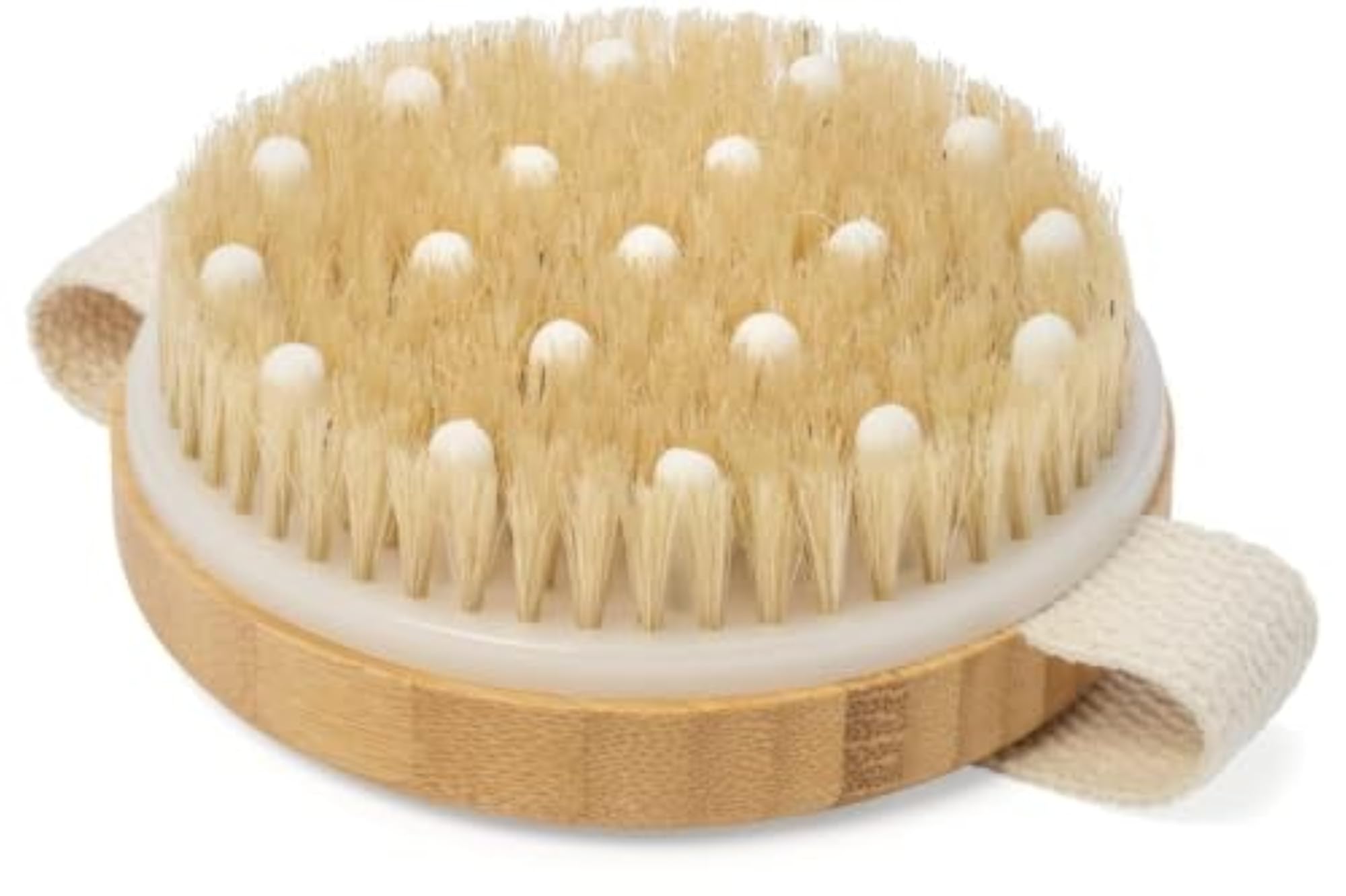 Wooden Round Bath Brush Body Scrubber