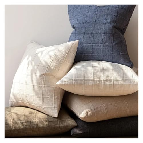 Housses de coussin lin 50x50 lot de 2 pour rénover un canapé usé - 8